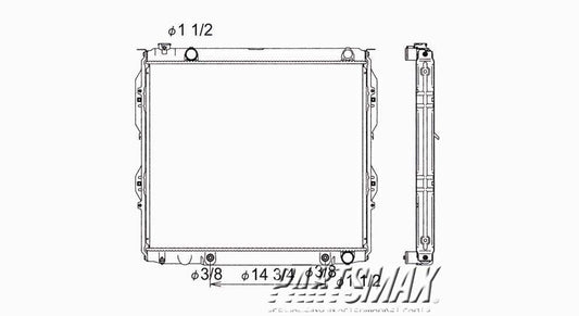 3010 | 2001-2004 TOYOTA SEQUOIA Radiator assembly all | TO3010162|164000F040