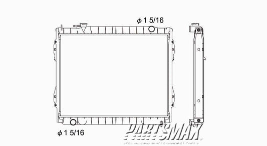 3010 | 1995-2000 TOYOTA TACOMA Radiator assembly w/4 cyl engine; 2WD; except Prerunner; w/manual trans | TO3010176|164100C014