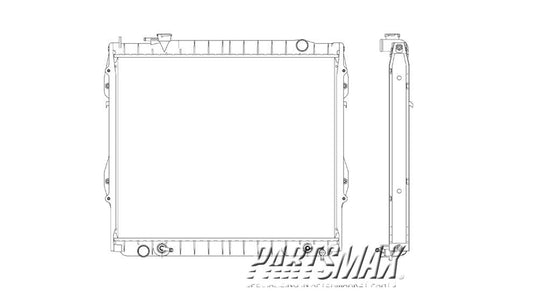 3010 | 1995-2000 TOYOTA TACOMA Radiator assembly w/V6 engine; except Prerunner; w/auto trans; 2WD | TO3010180|1641007061