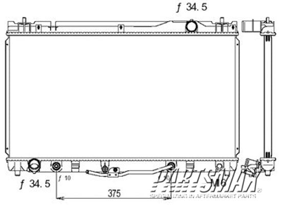 3010 | 2004-2006 LEXUS ES330 Radiator assembly marked 0A24 or 0A26 | TO3010261|1640020261
