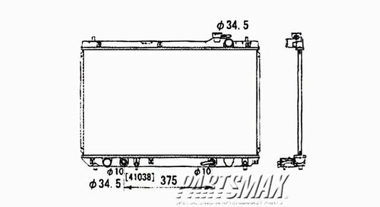 3010 | 2001-2007 TOYOTA HIGHLANDER Radiator assembly w/V6 engine; w/o towing package | TO3010264|16410AZ026