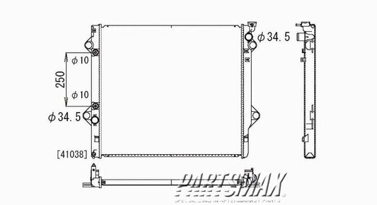 3010 | 2003-2005 TOYOTA 4RUNNER Radiator assembly w/V6 engine | TO3010274|1640031350