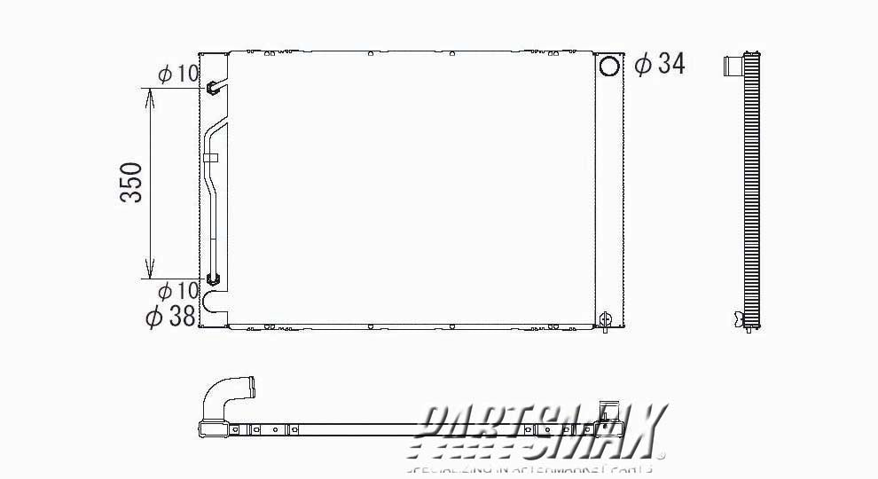 3010 | 2004-2005 TOYOTA SIENNA Radiator assembly all | TO3010281|160410A402