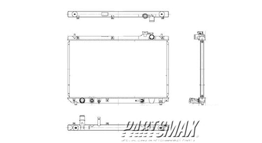 3010 | 2004-2007 TOYOTA HIGHLANDER Radiator assembly w/V6 engine; w/towing package | TO3010290|16410AZ027
