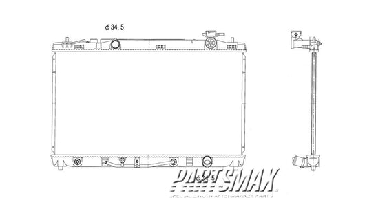 3010 | 2007-2009 TOYOTA CAMRY Radiator assembly auto trans; USA built; w/4cyl | TO3010312|164000H210