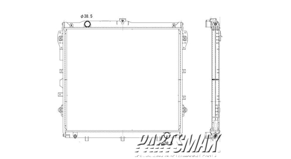 3010 | 2007-2013 TOYOTA TUNDRA Radiator assembly 5.7L | TO3010316|164000S010