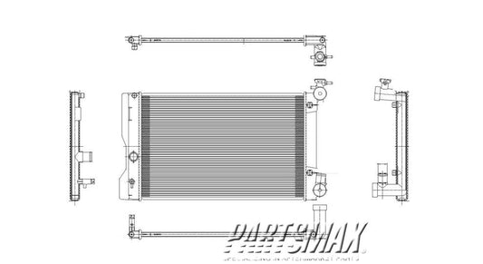 3010 | 2009-2013 TOYOTA COROLLA Radiator assembly 1.8L; A/T; Canada Built | TO3010323|164100T031