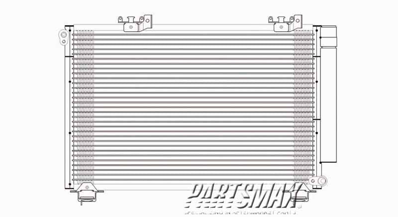 2910 | 2000-2002 TOYOTA ECHO Air conditioning condenser all | TO3030115|8846052040