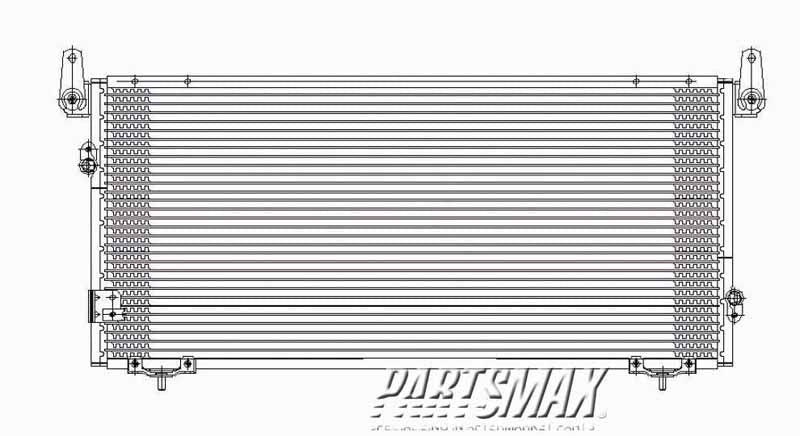 3030 | 2003-2006 TOYOTA TUNDRA Air conditioning condenser except V8 engine w/Double Cab | TO3030190|884600C050