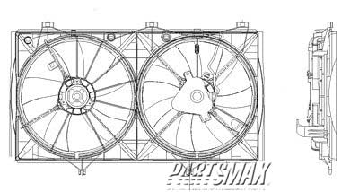 3110 | 2007-2009 TOYOTA CAMRY Radiator fan shroud 4cyl; Man Trans | TO3110151|167110H090