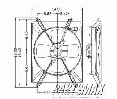 3113 | 1992-1996 TOYOTA CAMRY Condenser fan includes motor/blade/shroud; may require additional parts | TO3113101|8859033011