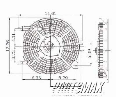 3113 | 1993-1995 TOYOTA COROLLA Condenser fan includes motor/blade/shroud | TO3113104|8859012210