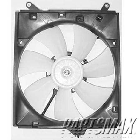 2925 | 2000-2003 TOYOTA AVALON Condenser fan includes motor/blade/shroud; w/radiator marked 0A18; right side | TO3113110|TO3113110