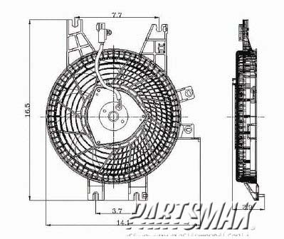 3113 | 2001-2005 TOYOTA SEQUOIA Condenser fan condenser fan assembly | TO3113114|TO3113114