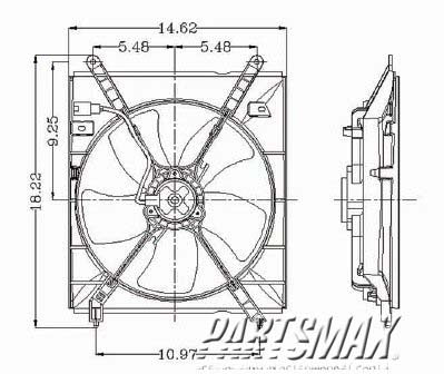 3115 | 2000-2001 TOYOTA CAMRY Radiator cooling fan assy includes motor/blade/shroud; w/4 cyl engine; left side | TO3115101|TO3115101