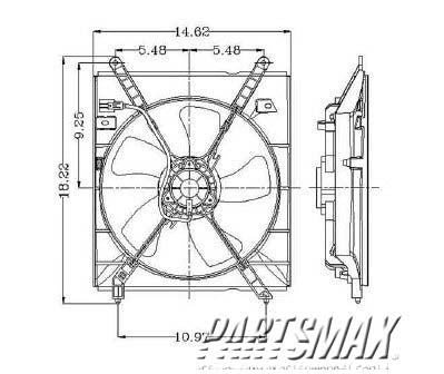 3115 | 1997-1999 TOYOTA CAMRY Radiator cooling fan assy 4 Cyl; Motor/Blade/Shroud Assy; LH; see notes | TO3115102|1636374260-PFM