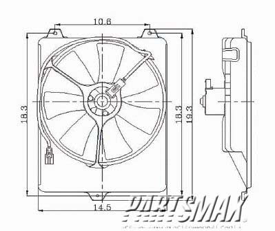 2925 | 1995-1999 TOYOTA AVALON Condenser fan includes motor/blade/shroud; right side | TO3115114|TO3115114