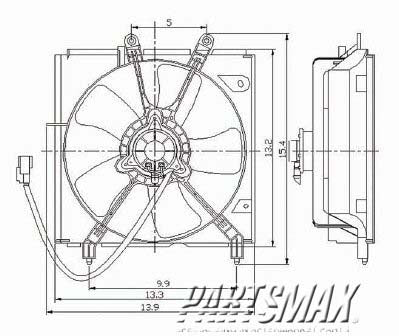 3115 | 1995-1999 TOYOTA TERCEL Radiator cooling fan assy includes motor/blade/shroud; w/manual trans | TO3115115|TO3115115