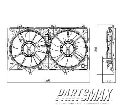 3115 | 2007-2011 TOYOTA CAMRY Radiator cooling fan assy HYBRID; Motor/Blade/Shroud Assy; see notes | TO3115152|1671128310-PFM