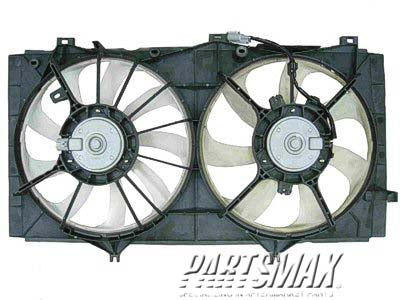 3115 | 2010-2011 TOYOTA CAMRY Radiator cooling fan assy 4 Cyl; M/T; w/Towing Pkg; Motor/Blade/Shroud Dual Fan Assy; see notes | TO3115163|163630V020-PFM