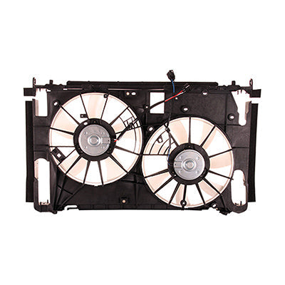 3115 | 2009-2012 TOYOTA RAV4 Radiator cooling fan assy 3.5L; w/o Towing Pkg; NA Built; Motor/Blade/Shroud Dual Fan Assy; see notes | TO3115183|167110P130-PFM