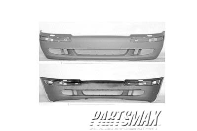 250 | 2001-2004 VOLVO S40 Front bumper cover early design; w/headlamp washer; w/spoiler; black - paint to match | VO1000145|308997295