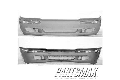 250 | 2001-2004 VOLVO S40 Front bumper cover early design; w/o headlamp washer; w/spoiler; black - paint to match | VO1000146|306211780