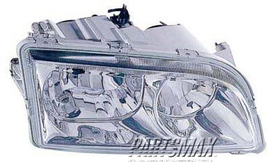 2502 | 2000-2004 VOLVO S40 LT Headlamp assy composite w/bright bezel; early design | VO2502104|308652676