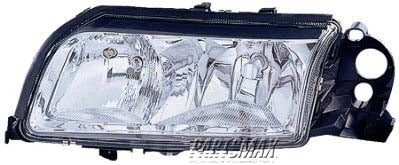 2502 | 1999-2002 VOLVO S80 LT Headlamp assy composite halogen; w/integral park lamp bulb | VO2502116|86935533
