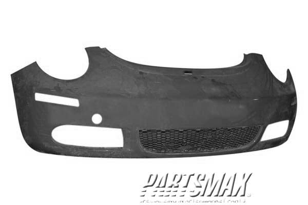 250 | 2006-2010 VOLKSWAGEN BEETLE Front bumper cover prime | VW1000166|1C0807079AGRU