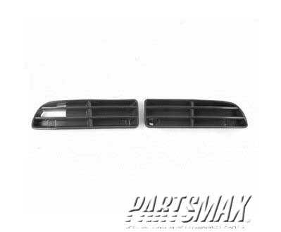 1036 | 1999-2005 VOLKSWAGEN JETTA Front bumper grille Type 4; right side cover grille; plastic | VW1036103|1J5853666BB41