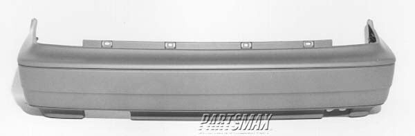 1100 | 1993-1999 VOLKSWAGEN JETTA Rear bumper cover Type 3; prime | VW1100126|1HM807417JGRU