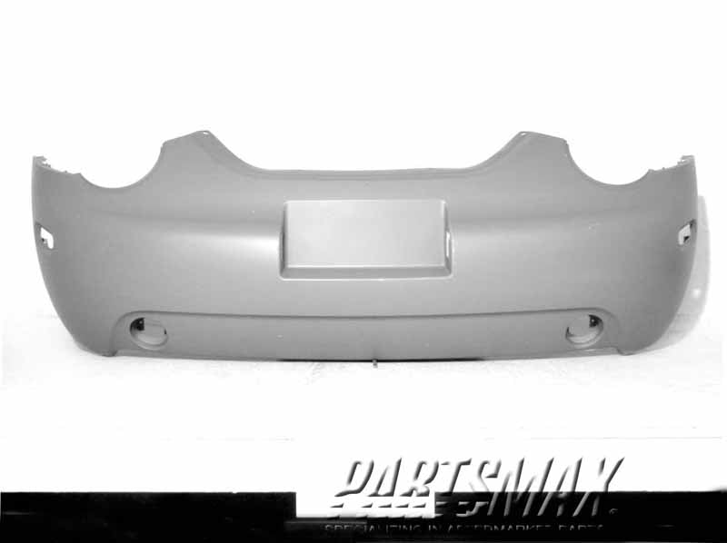 1100 | 2002-2005 VOLKSWAGEN BEETLE Rear bumper cover 2dr hatchback; except Turbo S; prime | VW1100146|1C0807421JGRU