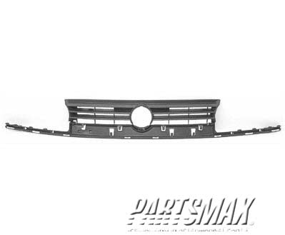 1200 | 1993-1999 VOLKSWAGEN GOLF Grille assy Type 3; w/two bulb headlamps; grille center; black | VW1200122|1H6853653DGRU