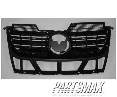 1200 | 2005-2010 VOLKSWAGEN JETTA Grille assy Sedan; Gen 5; w/o GLI; w/o Wolfsburg Pkg; PTM | VW1200139|1K5853653C9B9