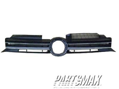 1200 | 2010-2014 VOLKSWAGEN GOLF Grille assy 6 Speed Trans; Black/Chrome  |  VW1200144 | 5K0853651AMZLL