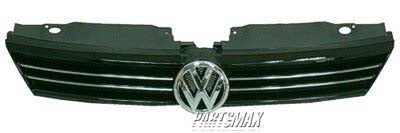1200 | 2011-2014 VOLKSWAGEN JETTA Grille assy Sedan; Black/Chrome | VW1200149|5C6853651AZLL