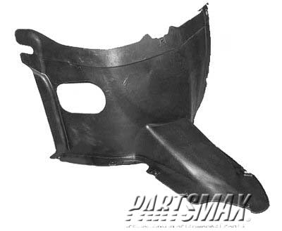 1250 | 2005-2010 VOLKSWAGEN JETTA LT Front fender splash shield plastic liner; w/6 speed | VW1250110|1K0805911J