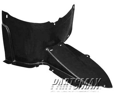 150 | 2006-2010 VOLKSWAGEN PASSAT LT Front fender splash shield plastic liner; front | VW1250112|3C0805911B9B9