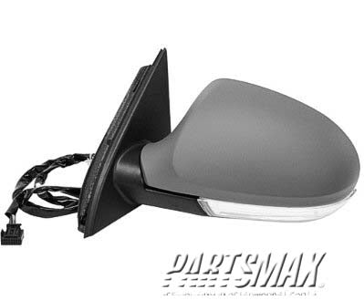 1700 | 2006-2007 VOLKSWAGEN PASSAT LT Mirror outside rear view Power; Heated; w/Memory; w/Turn Signal; w/o Auto Dimming; PTM; see notes | VW1320125|3C1857507CQ9B9-PFM