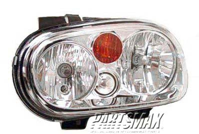 1150 | 2002-2002 VOLKSWAGEN GOLF LT Headlamp assy composite w/fog lamps; except 20th Anniversary Edition | VW2502126|1J0941017E