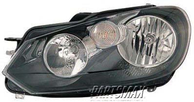 2502 | 2010-2014 VOLKSWAGEN GTI LT Headlamp assy composite Hella Brand | VW2502144|5K0941005C