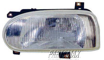 2503 | 1993-1999 VOLKSWAGEN GOLF RT Headlamp assy composite Type 3; except GTI; w/single bulb headlamps | VW2503104|1HM941018