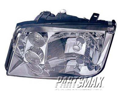 2503 | 1999-2002 VOLKSWAGEN JETTA RT Headlamp assy composite w/fog lamps; w/bright bezel | VW2503116|1J5941018AH