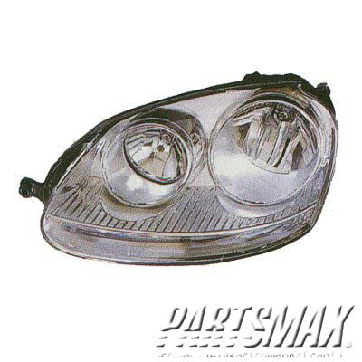 2503 | 2005-2010 VOLKSWAGEN JETTA RT Headlamp assy composite Type 5 | VW2503127|1K6941006S