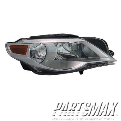 2503 | 2009-2010 VOLKSWAGEN CC RT Headlamp assy composite Halogen; From VIN 9530001 | VW2503139|3C8941006F