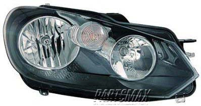 2503 | 2010-2014 VOLKSWAGEN GTI RT Headlamp assy composite Hella Brand | VW2503144|5K0941006C