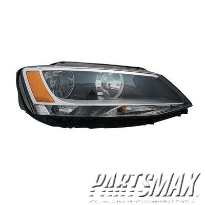 2503 |  2011-2016 VOLKSWAGEN JETTA RT Headlamp assy composite Sedan | VW2503146|5C7941006