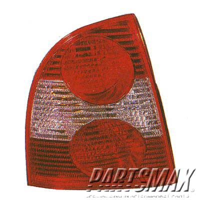 2080 | 2001-2005 VOLKSWAGEN PASSAT RT Taillamp assy lens/housing assy; 4dr sedan; w/o W8 engine; late design | VW2801119|3B5945096AC