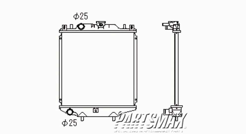 3010 | 1999-2005 VOLKSWAGEN GOLF Radiator assembly Type 4; w/gas engine | VW3010103|1J0121253AD